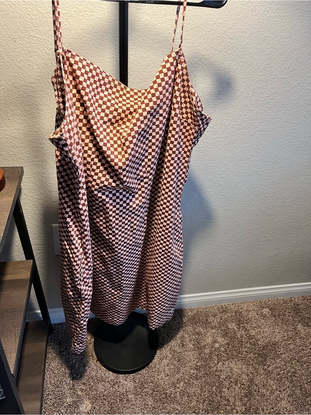 Levi's Brown and Cream Checkerboard Slip